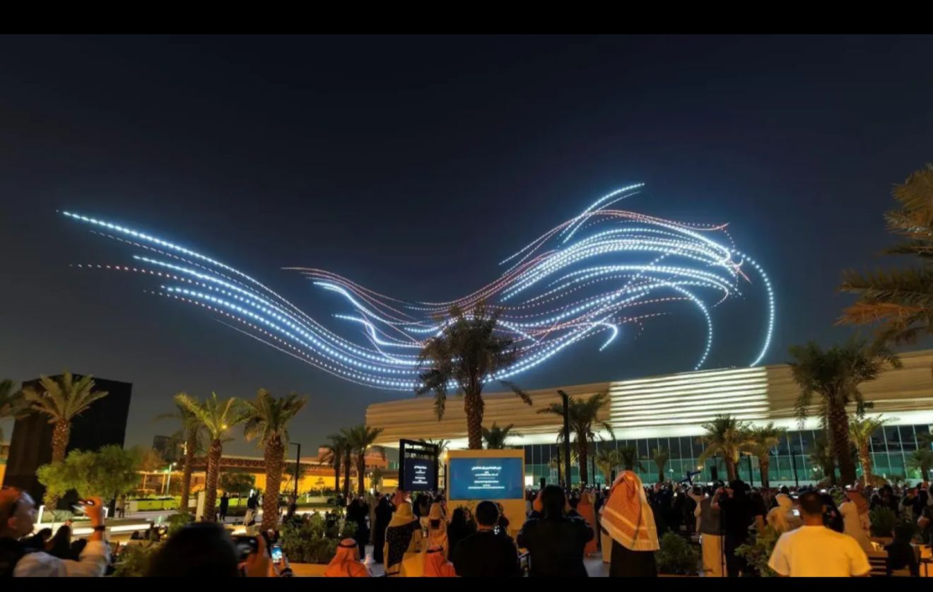Drone light show Noor Riyadh